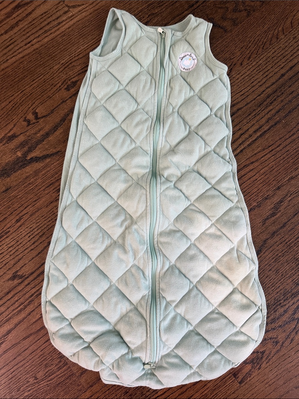 Light Green weighted Baby Sleep Sack with Front Zipper